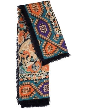 Pierre Louis Mascia Alopie Printed Scarf - Blue