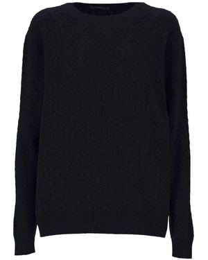 Oliver Lattughi Cable-Knit Jumper - Blue