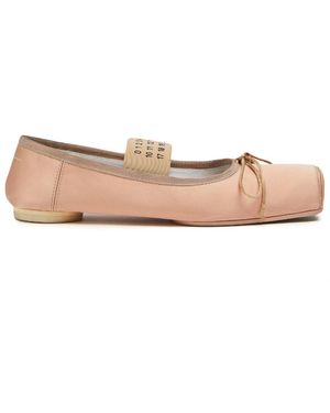 MM6 by Maison Martin Margiela Ballerine con logo - Rosa