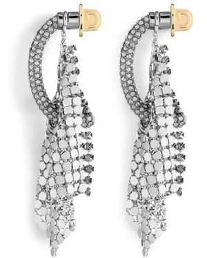 DEMARSON New York Boucles D'Oreille À Ornements En Cristal - Blanc