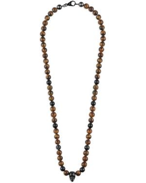 Philipp Plein Tiger-Eye Necklace - Brown