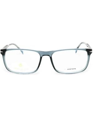 David Beckham Rectangle-Frame Glasses - Blue