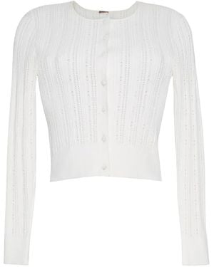 Adam Lippes Faye Cardigan Aus Pointelle-Strick - Weiß