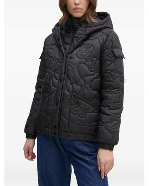 Aeronautica Militare Gesteppte Jacke mit Logo - Schwarz