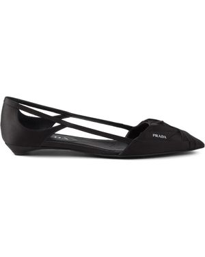 Prada Ballerine Con Dettaglio Cut-Out - Nero