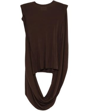 Jean Paul Gaultier Asymmetric Hem Blouse - Brown