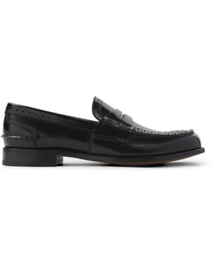 Church's Robin Perforated-Design Loafers - Black