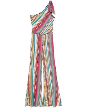 Missoni ストライプ ジャンプスーツ - ホワイト