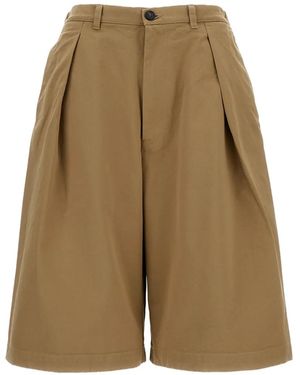 Barena Pleated Shorts - Natural
