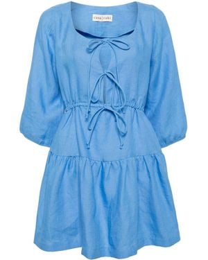 Casa Raki Lili Organic Linen Dress - Blue