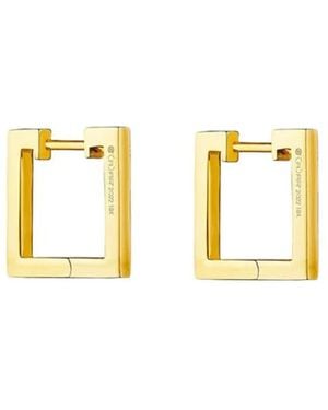 CADAR 18Kt Foundation Square Hoop Earrings - Metallic