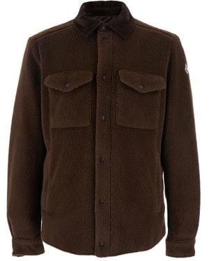 Moncler Fleece Shirt Jacket - Brown