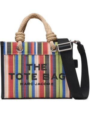 Marc Jacobs The Small Stripe Mesh Rope Tote Bag - Blue