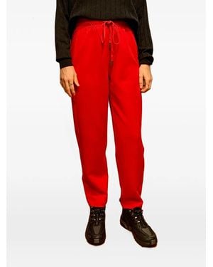 Psophia Drawstring-Waist Track Pants - Red