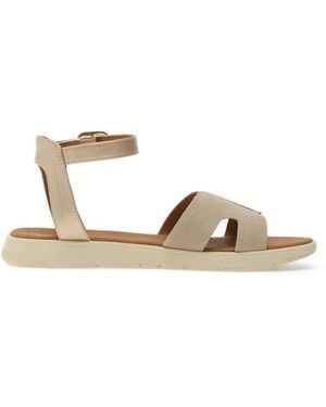Geox Buckle-Fastening Leather Sandals - Natural