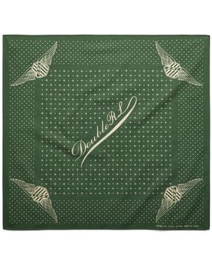 RRL Logo-Print Scarf - Green