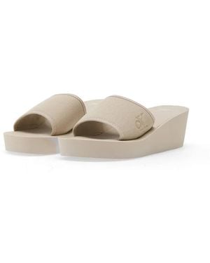 Calvin Klein Wedge-Heel Sandals - White