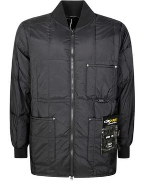 Taion Quilted Zip-Fastening Coat - Black