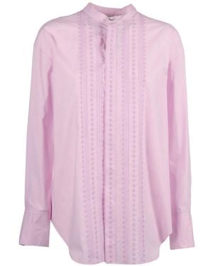 forte_forte Camisa Les Fleurs Bordada - Rosa