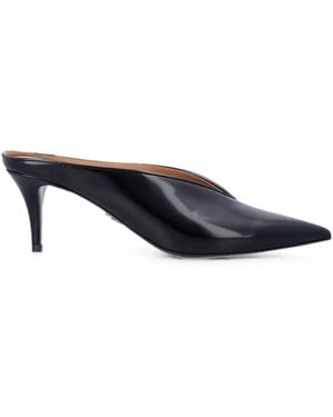 Stella McCartney Pointed-Toe V-Cut Mules - Black
