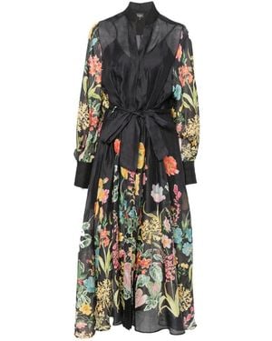 LAVI COUTURE Artemisia Belted Midi Dress - Black