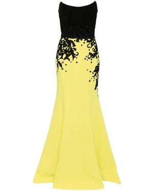 Saiid Kobeisy Vestido De Fiesta Bordado - Amarillo