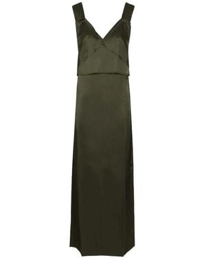 TOTEME V-Neck Slip Dress - Green