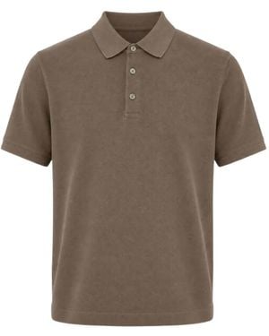 Diktat Short-Sleeve Polo Shirt - Brown