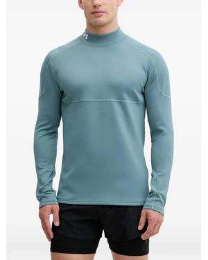 Under Armour Logo-Print High-Neck T-Shirt - Blue