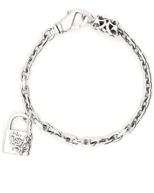 Emanuele Bicocchi Arabesque Padlock Chain Bracelet - Metallic