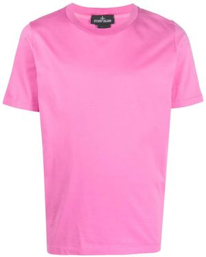 Stone Island Shadow Project Graphic-Print Cotton T-Shirt - Pink