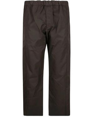 McQueen Elasticated-Waistband Straight Trousers - Black