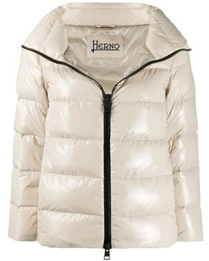 Herno Slit-Cuff Puffer Jacket - Natural