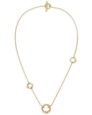 Poche Paris Harmony Ring-Detail Necklace - White