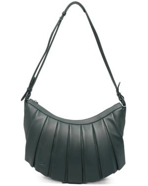 Lacoste Sac Porté Épaule M Hobo À Design Plissé - Grey