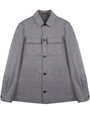 Slowear Hemdjacke Aus Flanell - Grau
