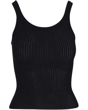 Nili Lotan Ribbed Tank Top - Black