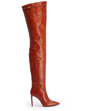 Ami Paris Botas Por Encima De La Rodilla - Rojo