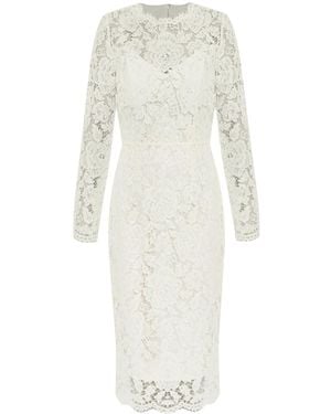 Dolce & Gabbana フローラルレース ドレス - ホワイト