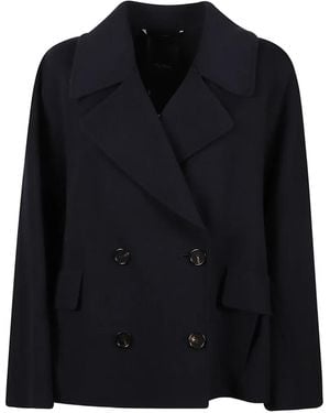 Max Mara Double-Breasted Coat - Black