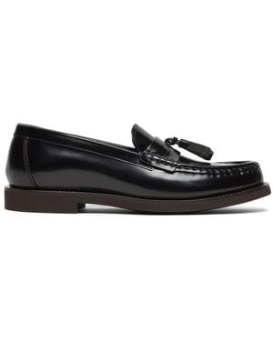 Brunello Cucinelli Moccasina Di Pelle Di Vitello Minima Con Nappe Lucenti - Nero