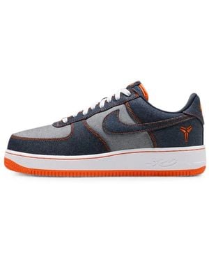 Nike Air Force 1 Denim Trainers - Blue