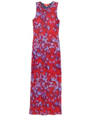 Eckhaus Latta Duet Abstract-Print Sleeveless Maxi Dress - Red
