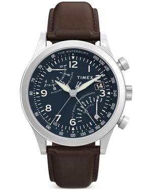 Timex Waterbury Traditional Fly Back 43Mm Watch - Blue