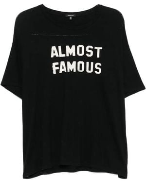 R13 Slogan-Print T-Shirt - Black