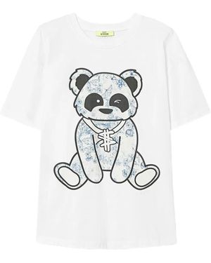Twinset T-Shirt mit Bärenmotiv - Weiß