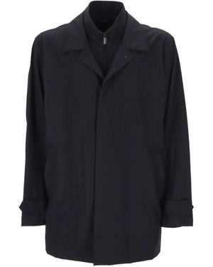 Fay Long-Sleeve Coat - Blue
