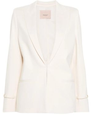 Twinset Strap-Detail Blazer - Natural