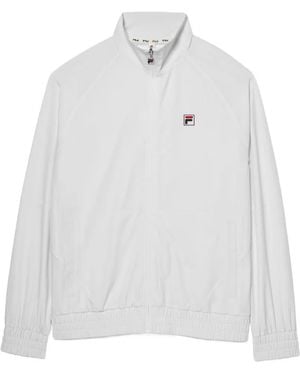 Fila Tennis Court Logo-Patch Track Jacket - White