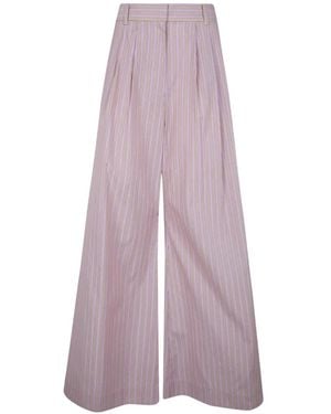 Zimmermann "Stripe" Wide Leg Pant - Purple
